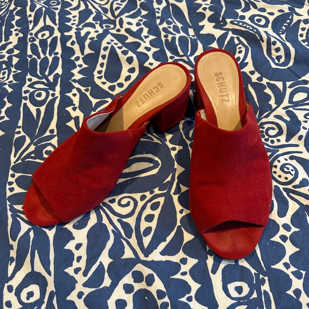 SCHUTZ Bold Red Women's Mules